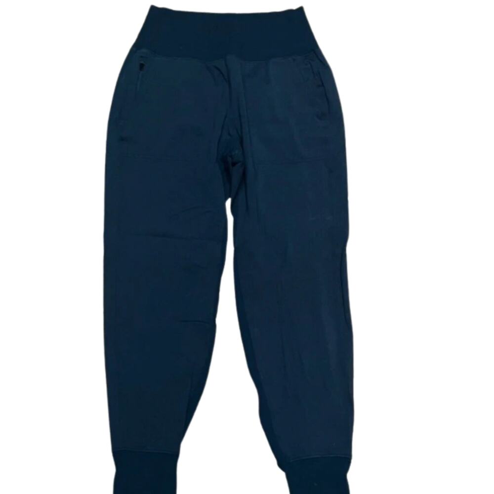 Athleta Venice Jogger Women's Black Zip Pocket High Waist Pant Size Large